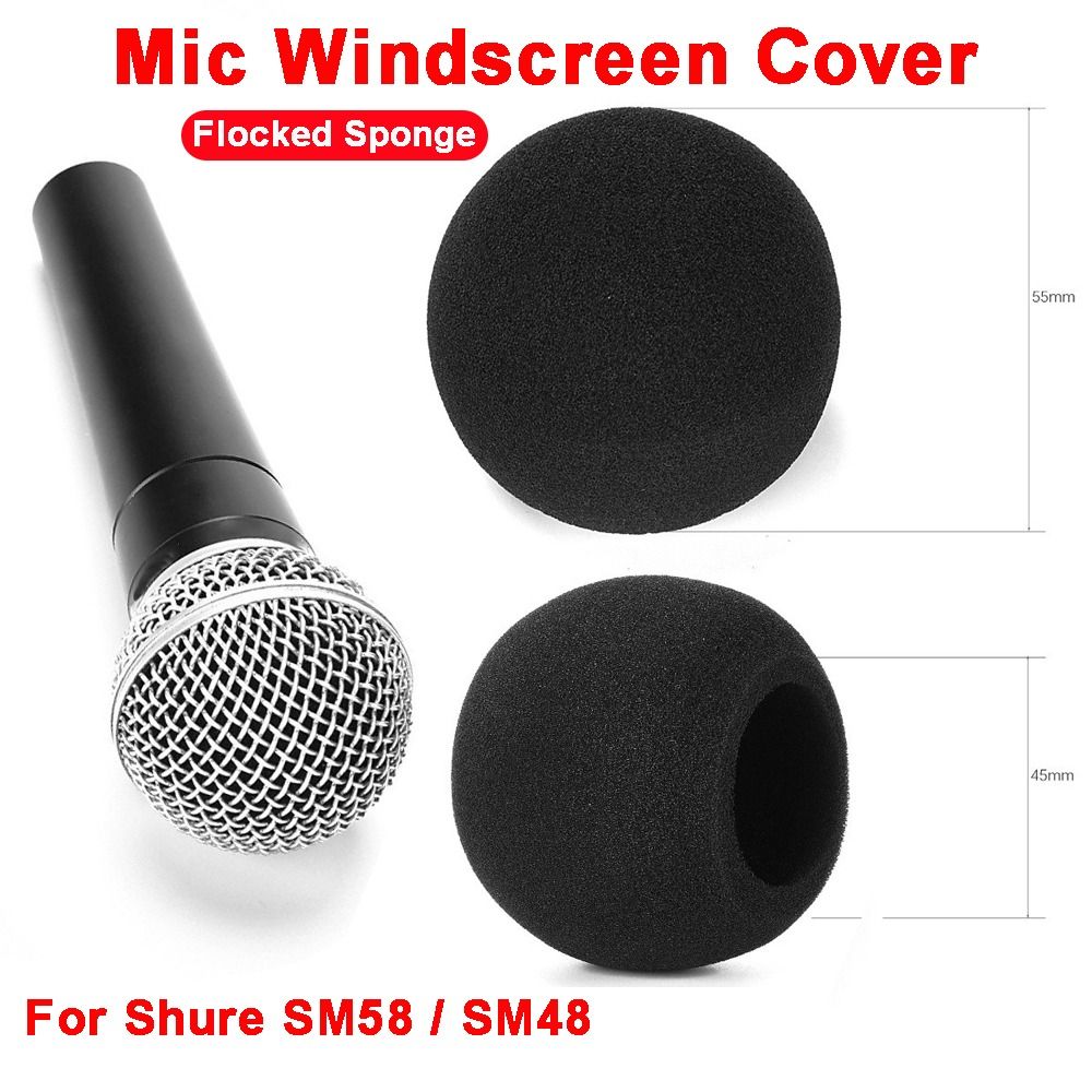 Microphone Capsule - Replacement Mic Windscreen Cover Flocked Sponge