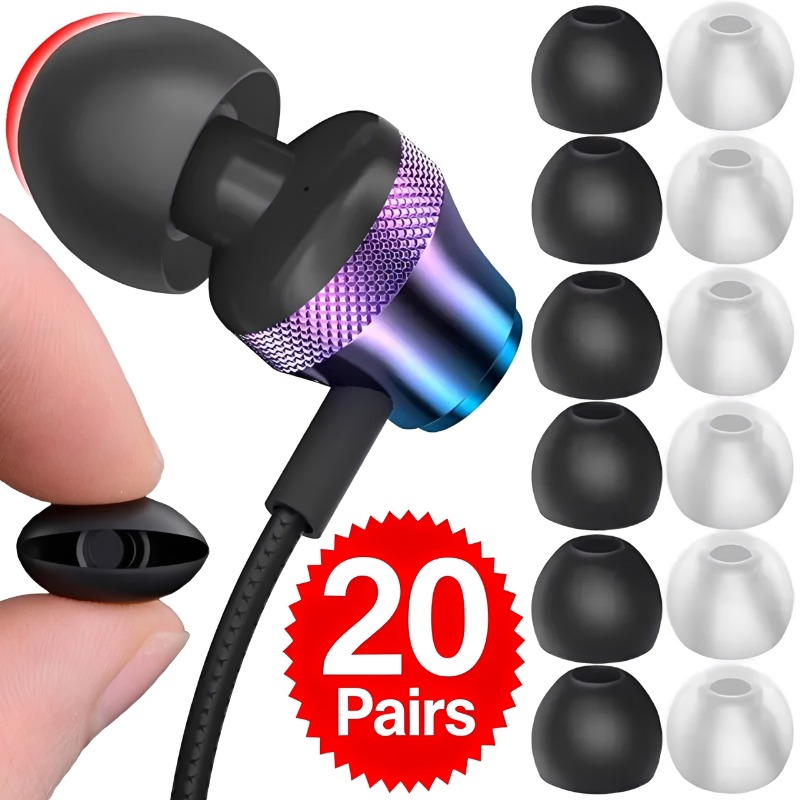 1-20Pairs Soft Silicone Replac - огляд і ціна Headphone Parts