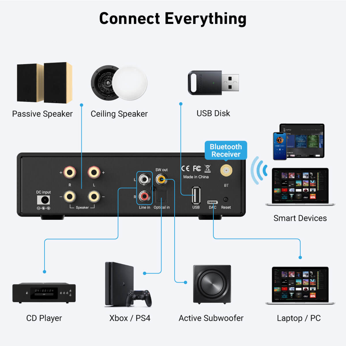 Arylic-B50 SE Bluetooth Stereo - огляд і ціна Class D Amplifier