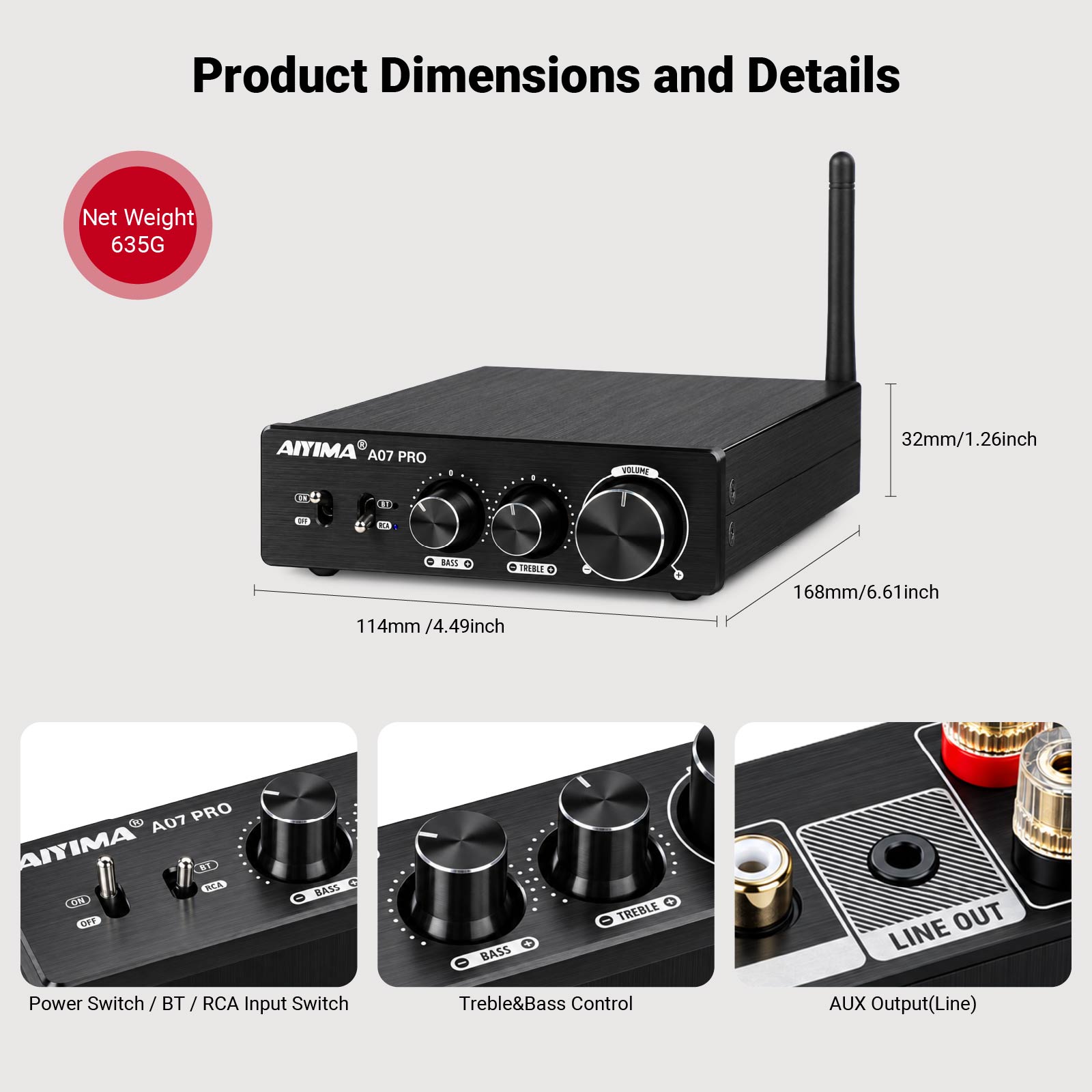 AIYIMA A07 PRO Bluetooth Ampli - огляд і ціна Es9018 Dac