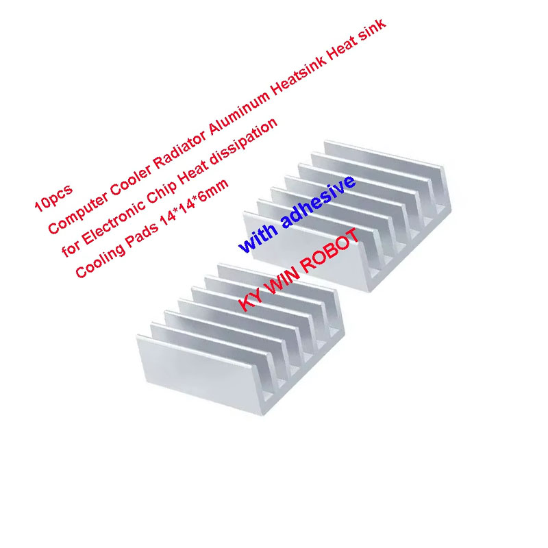 10Pcs Mini Adhesive Aluminum R - огляд і ціна Heatsink Aluminum