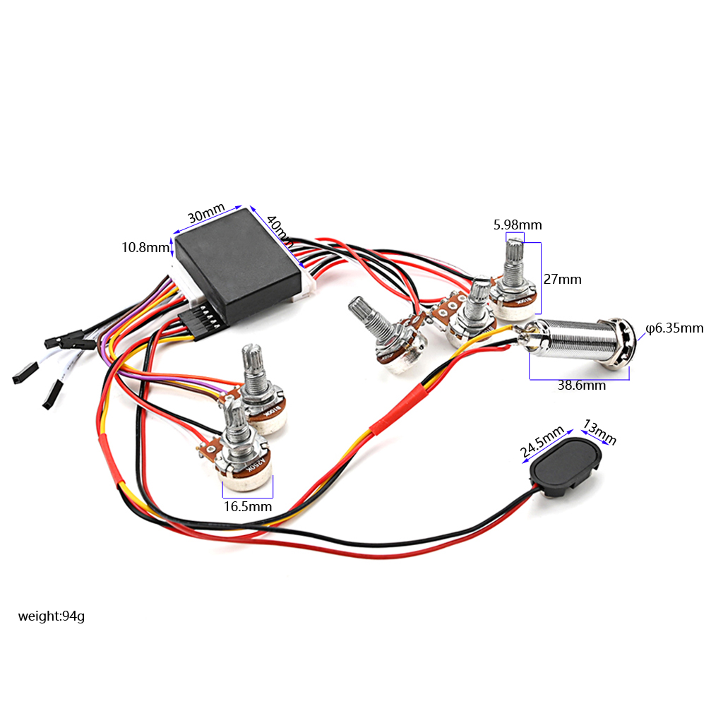 Pre-wired 3 Band Active Bass C - огляд і ціна Passive Preamp