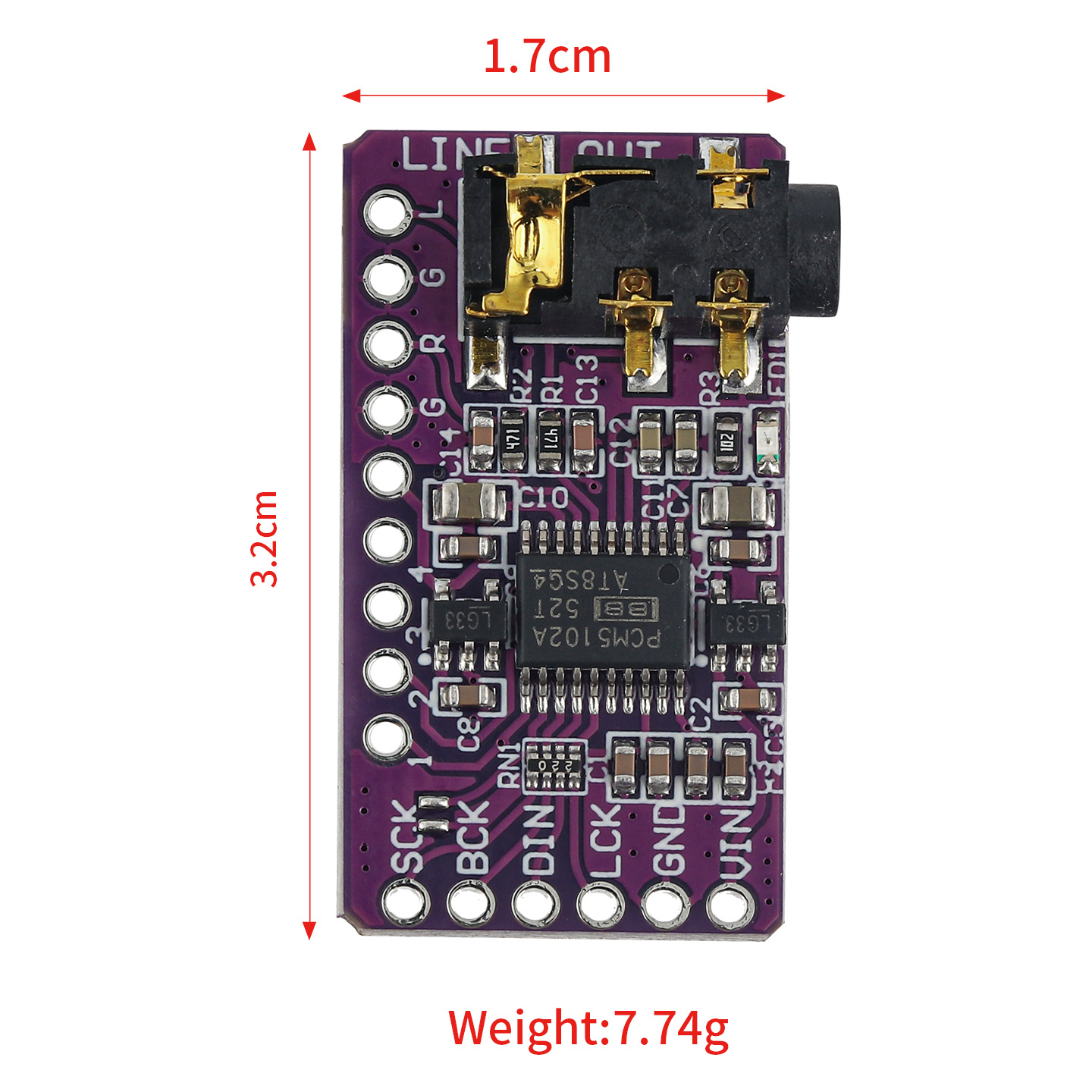 XCW  Interface I2S PCM5102A DA - огляд і ціна Pcm5102