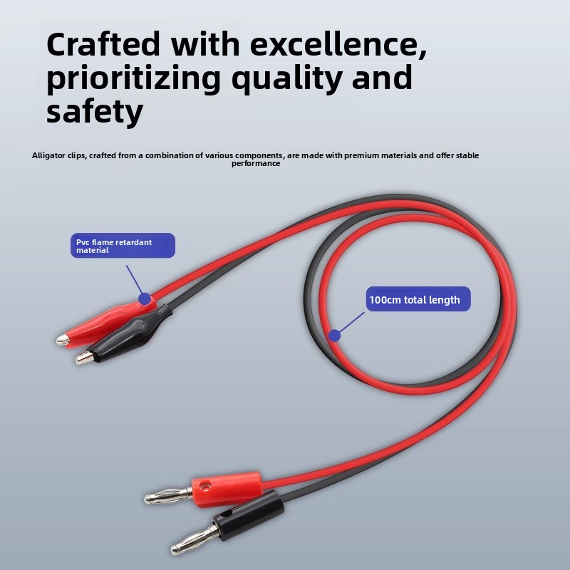 Crocodile clip test cable 4mm  - огляд і ціна Banana Plug